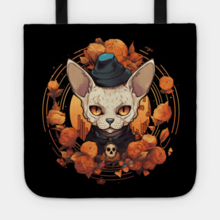 Devon Rex Cat Cat Halloween, Cat Lover Tote