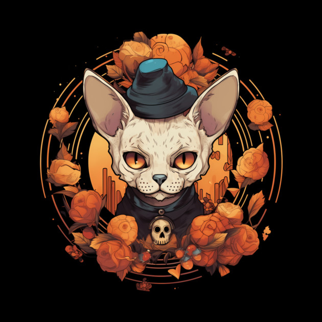 Devon Rex Cat Cat Halloween, Cat Lover by logiamerch