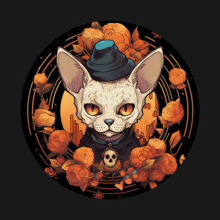 Devon Rex Cat Cat Halloween, Cat Lover T-Shirt