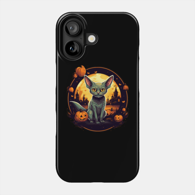 Devon Rex Cat Cat Halloween, Cat Lover Phone Case by logiamerch