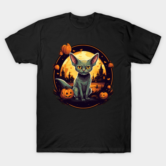 Devon Rex Cat Cat Halloween, Cat Lover T-Shirt by logiamerch