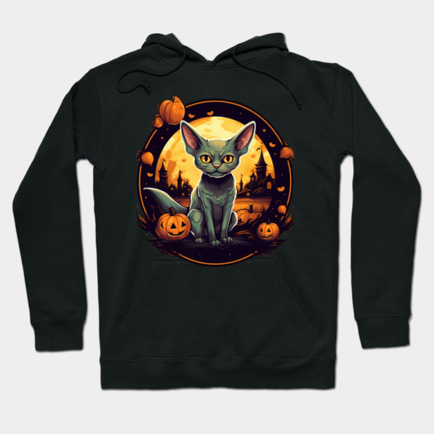Devon Rex Cat Cat Halloween, Cat Lover Hoodie by logiamerch