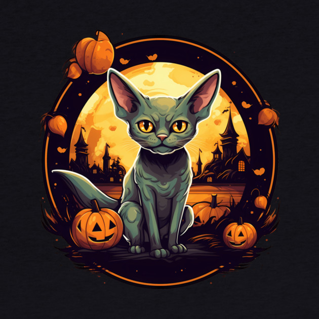 Devon Rex Cat Cat Halloween, Cat Lover by logiamerch