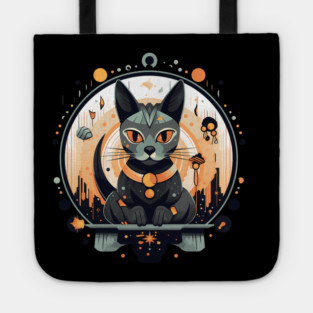 Egyptian Cat Halloween, Cat Lover Tote