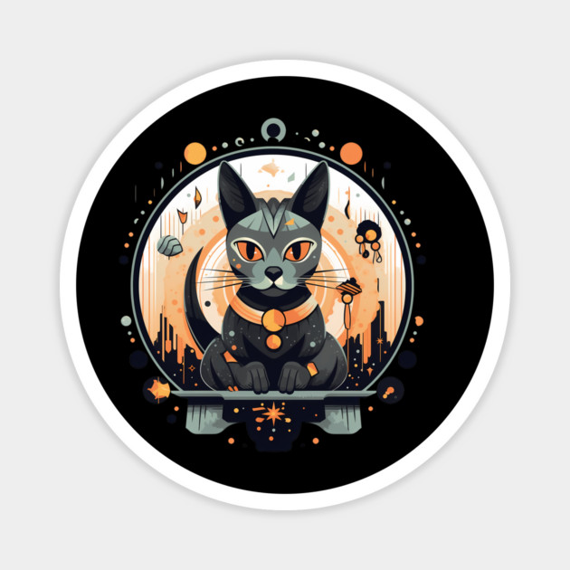 Egyptian Cat Halloween, Cat Lover Magnet by logiamerch