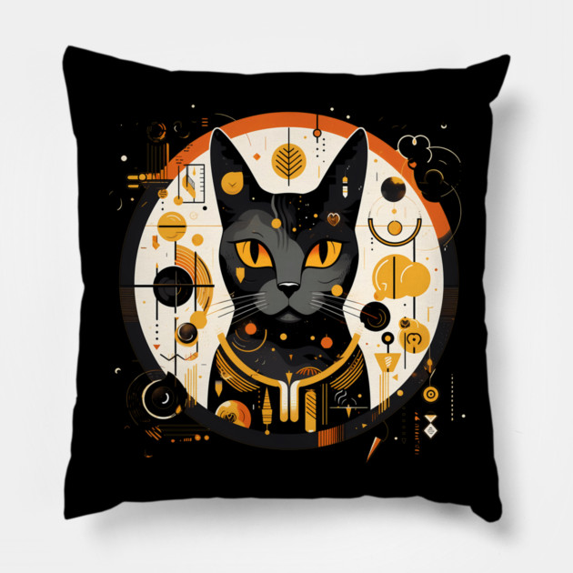 Egyptian Cat Halloween, Cat Lover Pillow by logiamerch