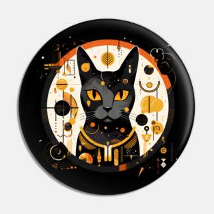 Egyptian Cat Halloween, Cat Lover Pin