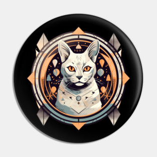 Egyptian Cat Halloween, Cat Lover Pin