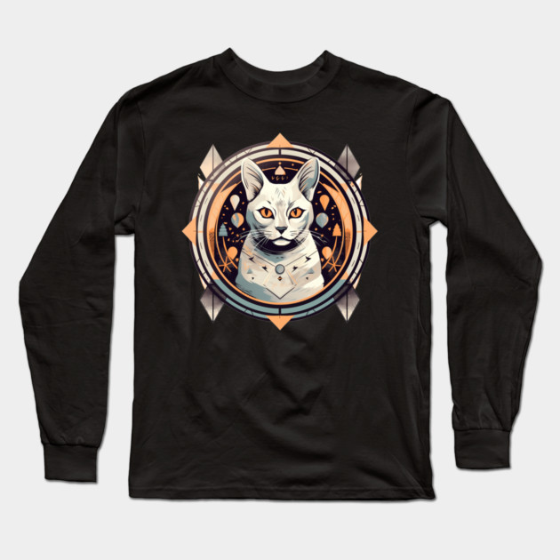 Egyptian Cat Halloween, Cat Lover Long Sleeve T-Shirt by logiamerch