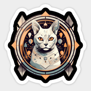 Egyptian Cat Halloween, Cat Lover Sticker