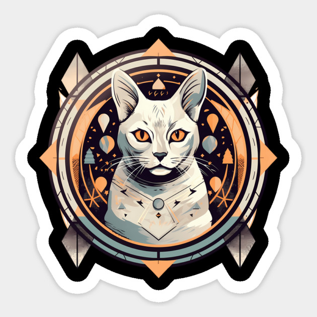 Egyptian Cat Halloween, Cat Lover Sticker by logiamerch
