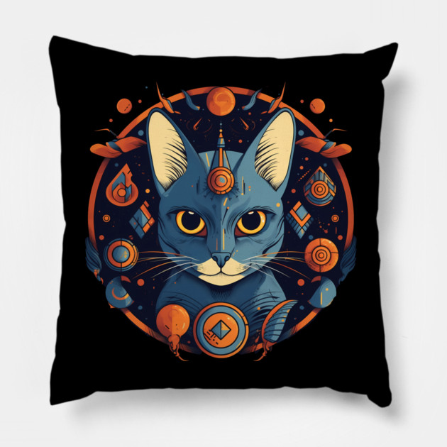 Egyptian Cat Halloween, Cat Lover Pillow by logiamerch