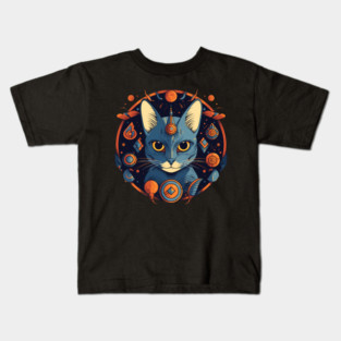 Egyptian Cat Halloween, Cat Lover Kids T-Shirt
