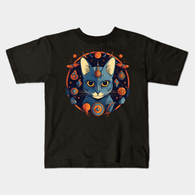 Egyptian Cat Halloween, Cat Lover Kids T-Shirt by logiamerch