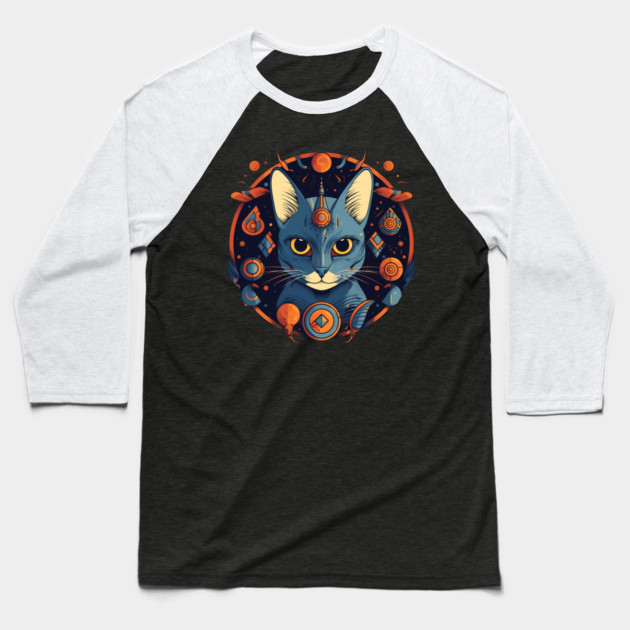 Egyptian Cat Halloween, Cat Lover Baseball T-Shirt by logiamerch