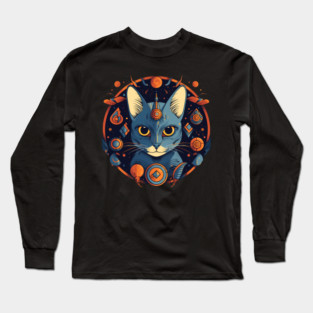 Egyptian Cat Halloween, Cat Lover Long Sleeve T-Shirt