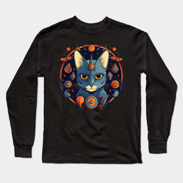 Egyptian Cat Halloween, Cat Lover Long Sleeve T-Shirt by logiamerch