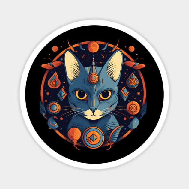 Egyptian Cat Halloween, Cat Lover Magnet by logiamerch