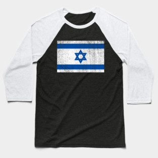 Israel Flag - Star of David - I Stand with Israel Baseball T-Shirt