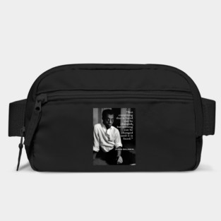 James Baldwin portrait and  quote: “Not everything that is faced can be changed...” Bag