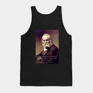Walt Whitman portrait and quote: I accept Time absolutely... Tank Top