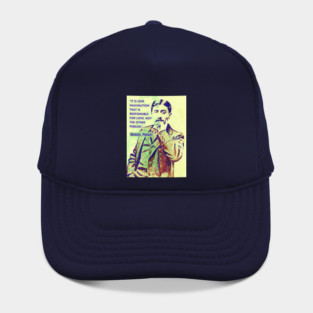 Marcel Proust portrait and quote: It is our imagination that is responsible for love... Hat