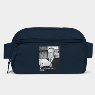 Hermann Hesse portrait and quote:“I have been and still am a seeker.... I have begun to listen to the teaching my blood whispers to me.” Bag