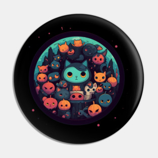 Kawaii Cats Halloween, Cat Lover Pin