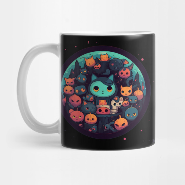 Kawaii Cats Halloween, Cat Lover by logiamerch