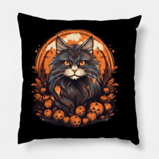 Maine Coon Cat Halloween, Cat Lover Pillow