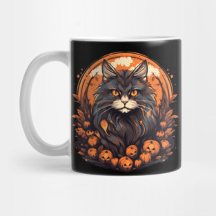 Maine Coon Cat Halloween, Cat Lover Mug