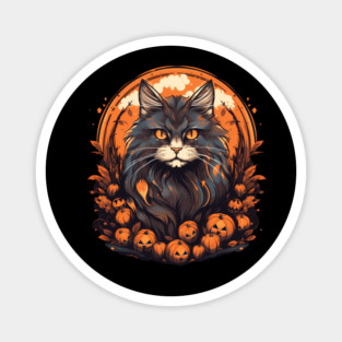 Maine Coon Cat Halloween, Cat Lover Magnet