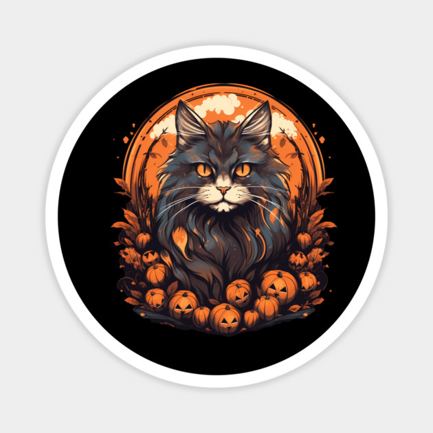 Maine Coon Cat Halloween, Cat Lover Magnet by logiamerch
