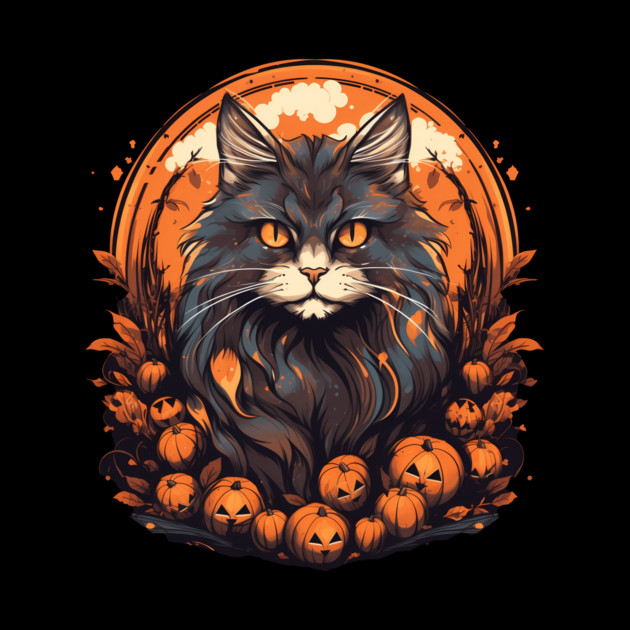 Maine Coon Cat Halloween, Cat Lover by logiamerch