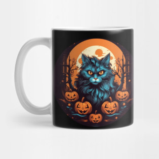 Maine Coon Cat Halloween, Cat Lover Mug