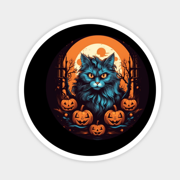 Maine Coon Cat Halloween, Cat Lover Magnet by logiamerch