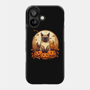 Siamese Cat Halloween, Cat Lover Phone Case