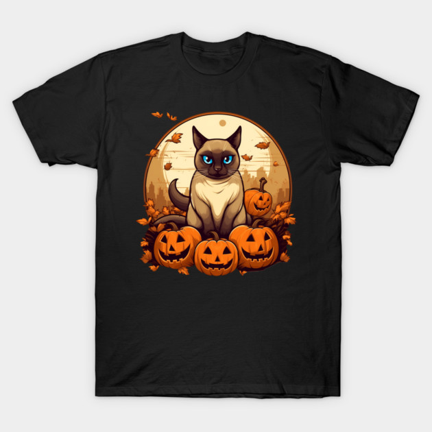 Siamese Cat Halloween, Cat Lover T-Shirt by logiamerch