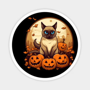 Siamese Cat Halloween, Cat Lover Magnet