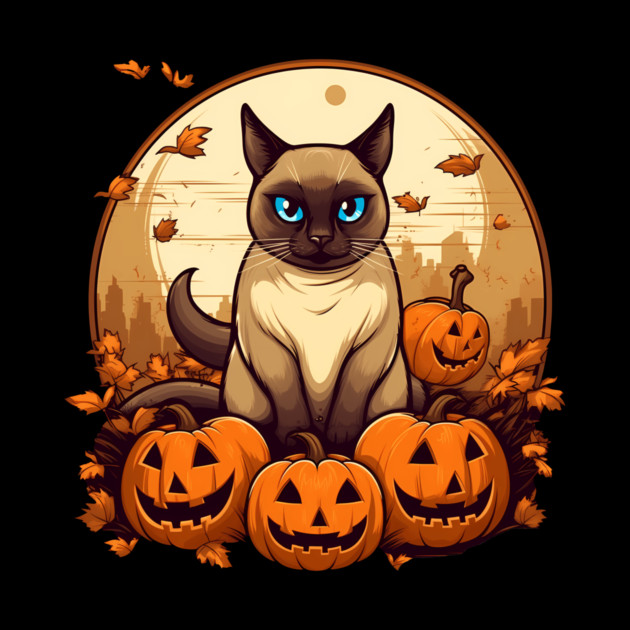 Siamese Cat Halloween, Cat Lover by logiamerch