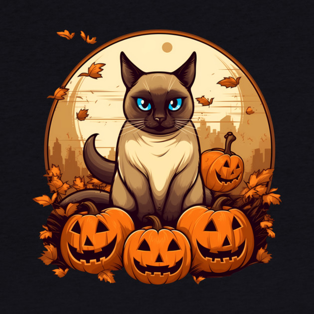 Siamese Cat Halloween, Cat Lover by logiamerch