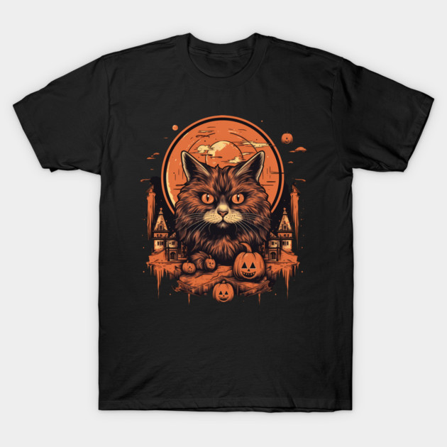 Manx Cat Halloween, Cat Lover T-Shirt by logiamerch