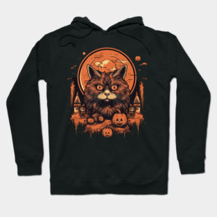 Manx Cat Halloween, Cat Lover Hoodie