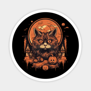 Manx Cat Halloween, Cat Lover Magnet