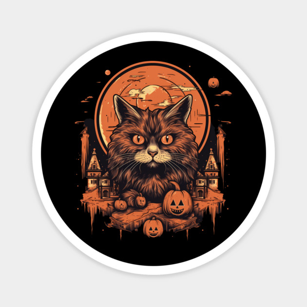 Manx Cat Halloween, Cat Lover Magnet by logiamerch