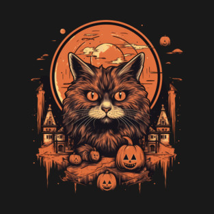 Manx Cat Halloween, Cat Lover T-Shirt