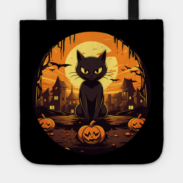 Manx Cat Halloween, Cat Lover Tote by logiamerch