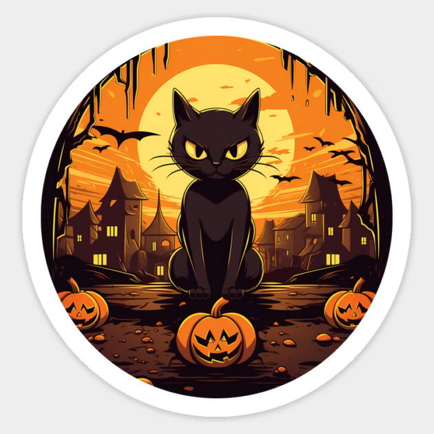 Manx Cat Halloween, Cat Lover Sticker by logiamerch