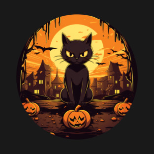 Manx Cat Halloween, Cat Lover T-Shirt