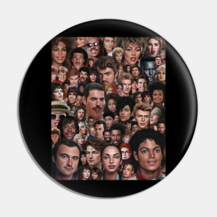 Eighties Music Pin